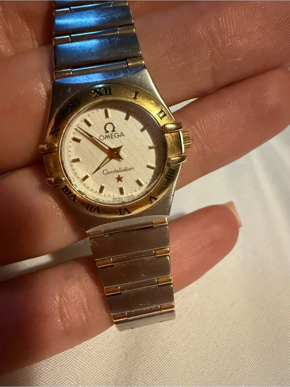 Omega Two-Tone Silver and Gold Ladies' Bracelet Watch